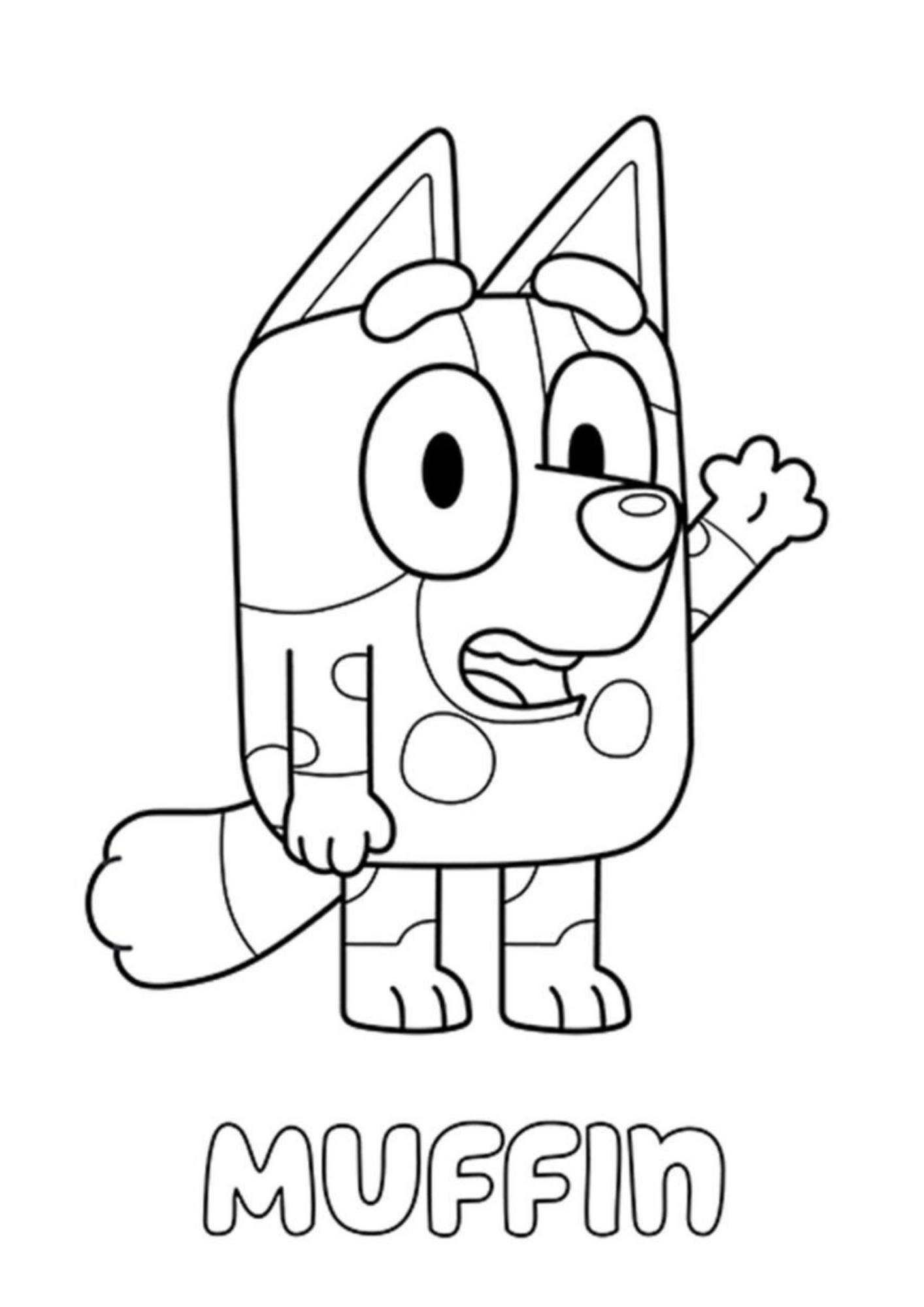 Desenho de Bluey para colorir e imprimir: número 11