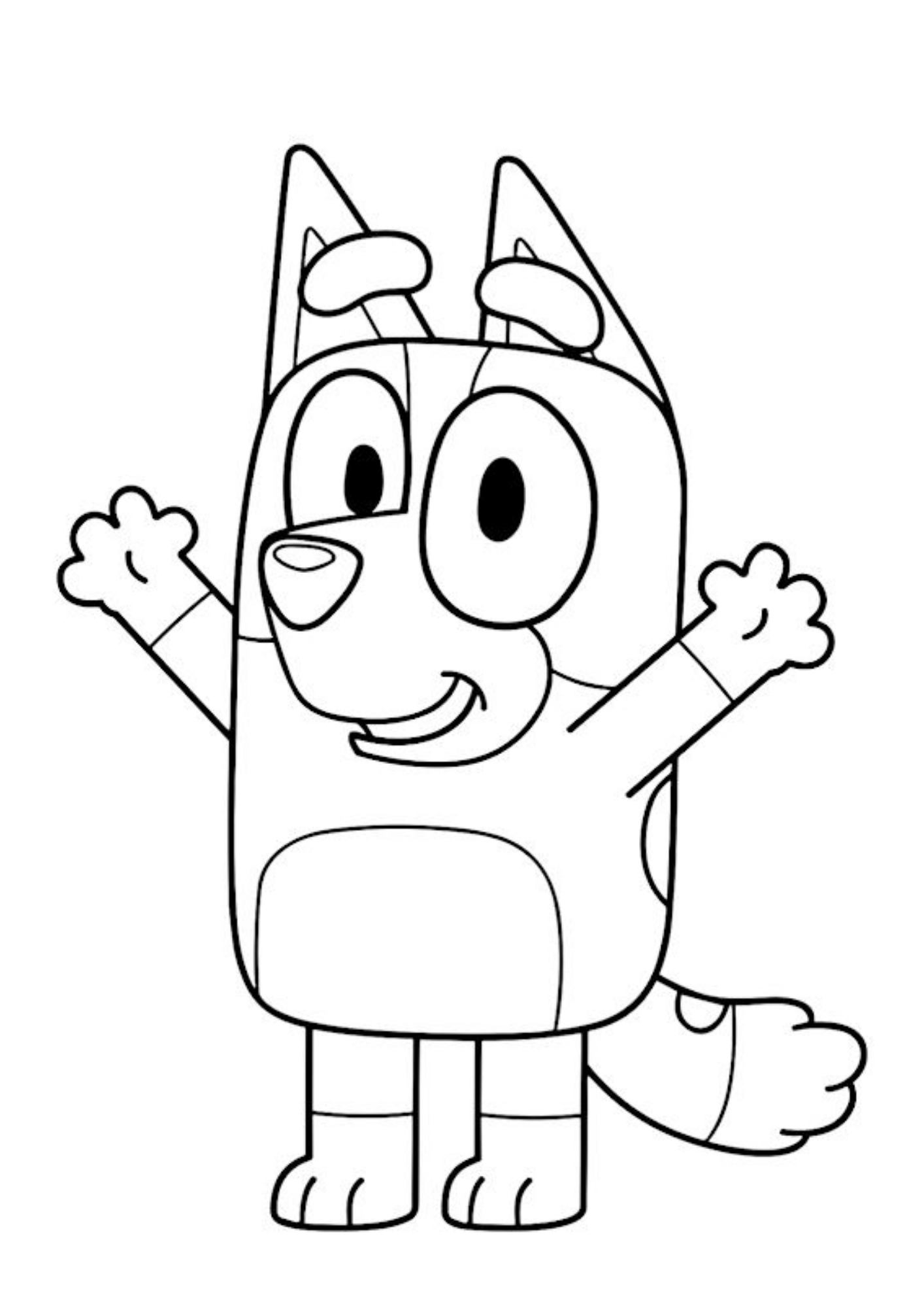Desenho de Bluey para colorir e imprimir: número 16