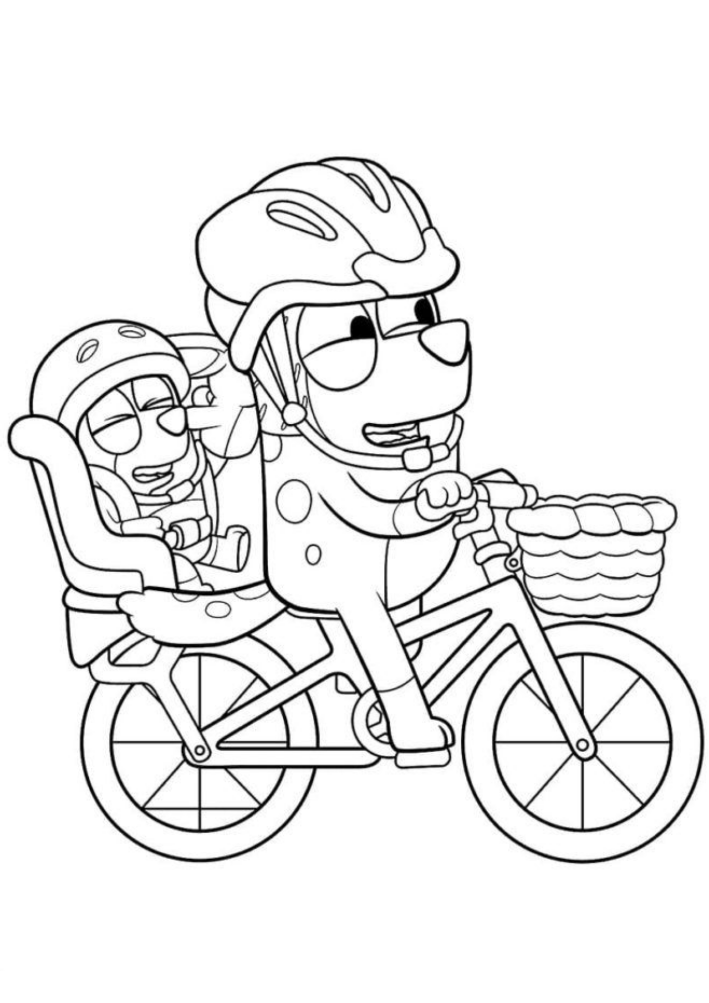 Desenho de Bluey para colorir e imprimir: número 19