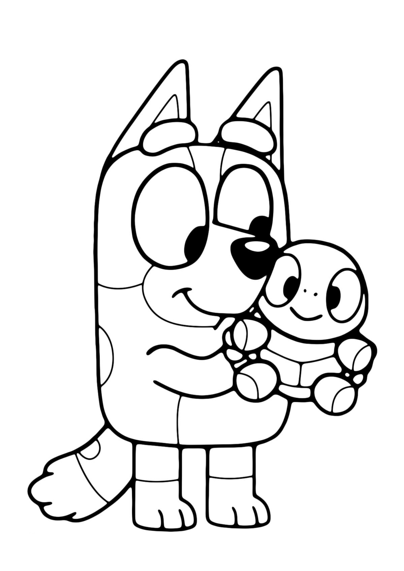 Desenho de Bluey para colorir e imprimir: número 20