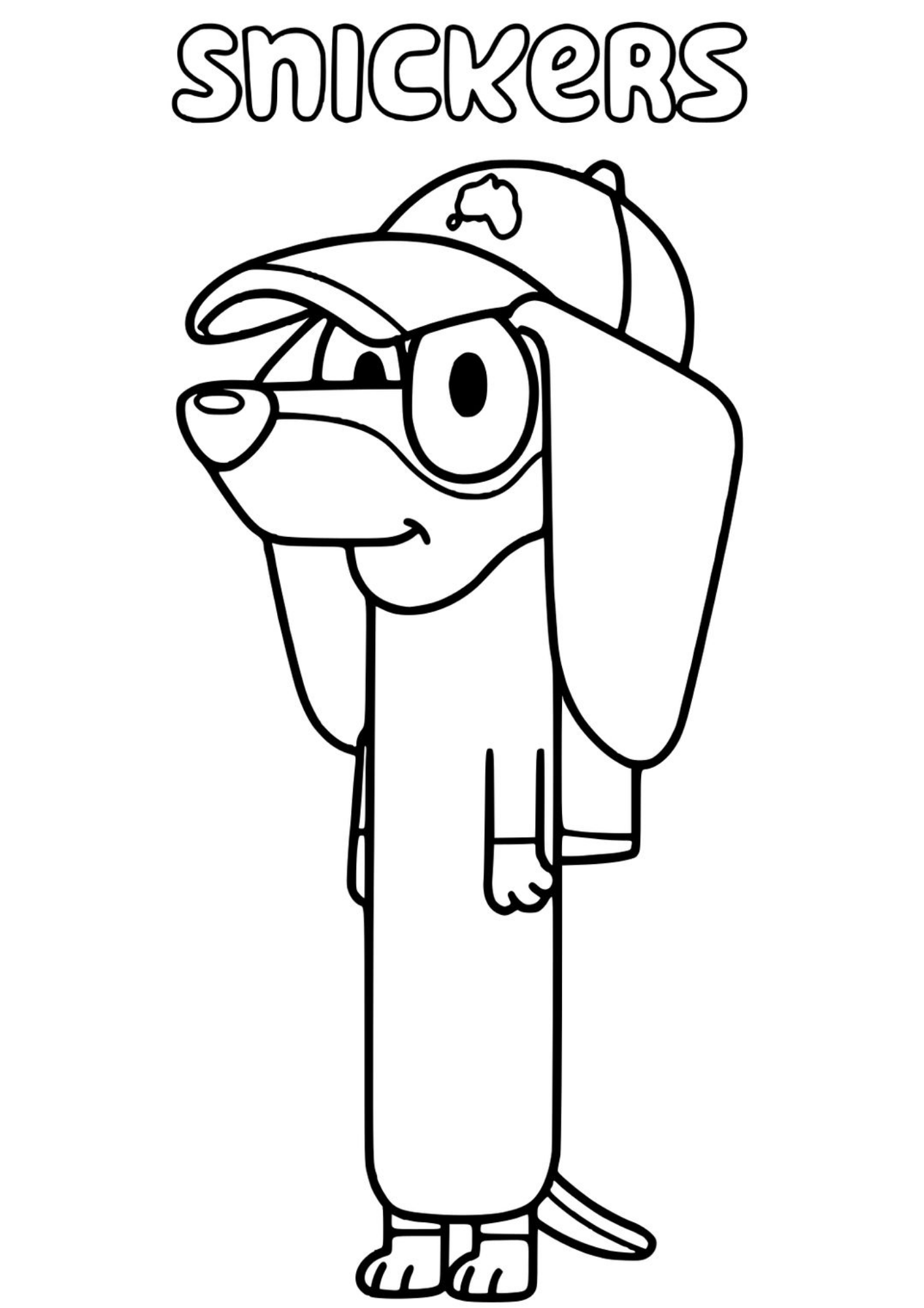 Desenho de Bluey para colorir e imprimir: número 21
