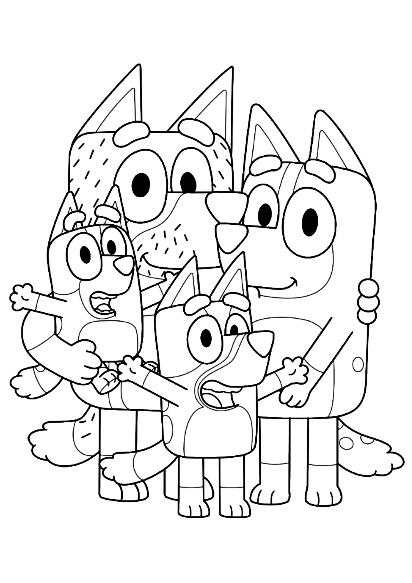 Desenho de Bluey para colorir e imprimir: número 23