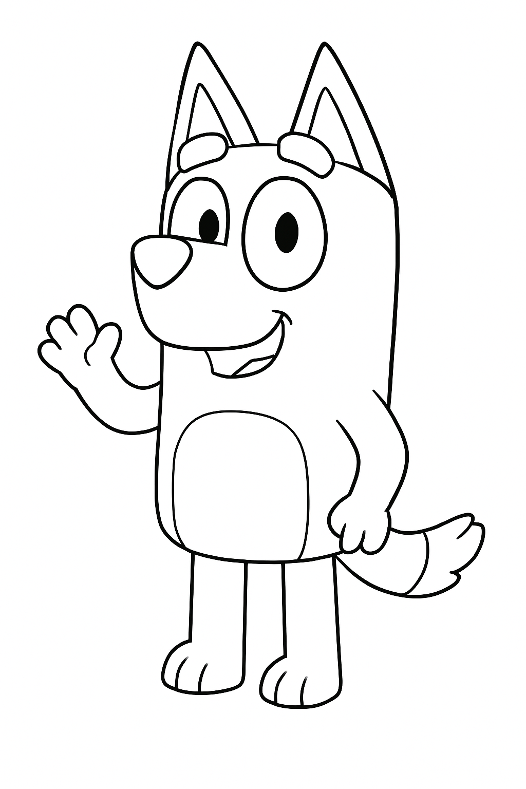 Desenho de Bluey para colorir e imprimir: número 24