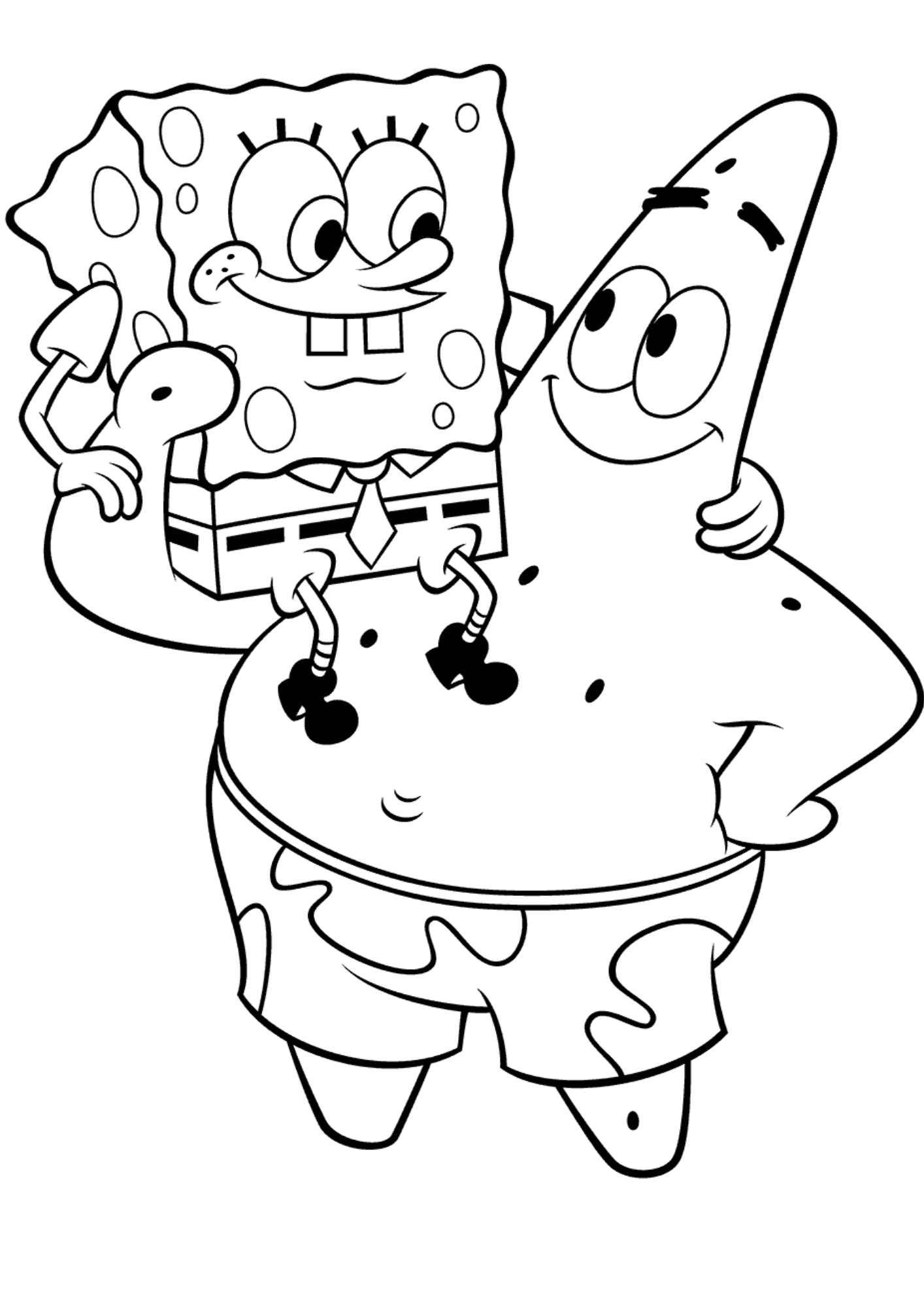 Desenho de Bob Esponja para colorir e imprimir: número 11