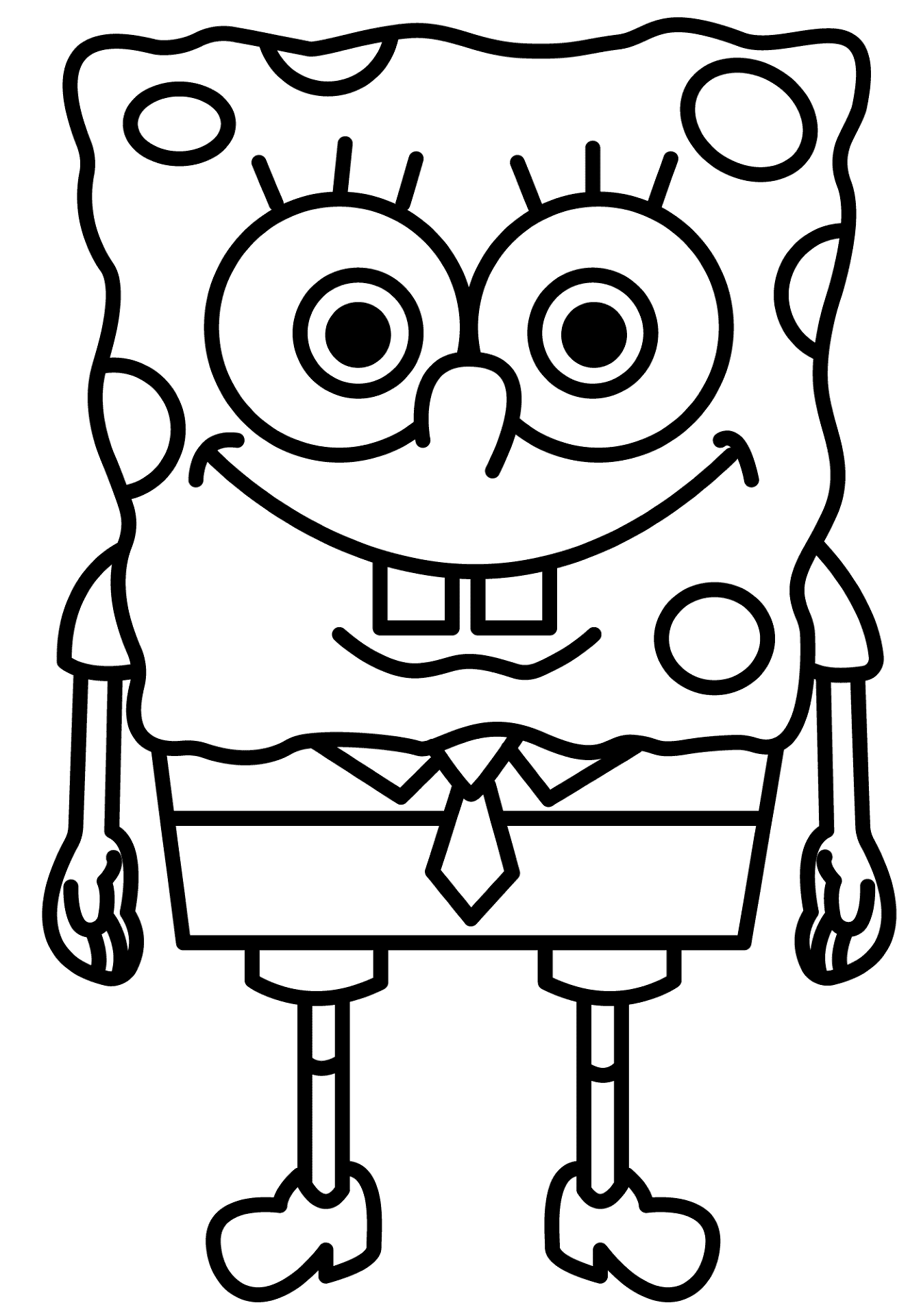 Desenho de Bob Esponja para colorir e imprimir: número 27