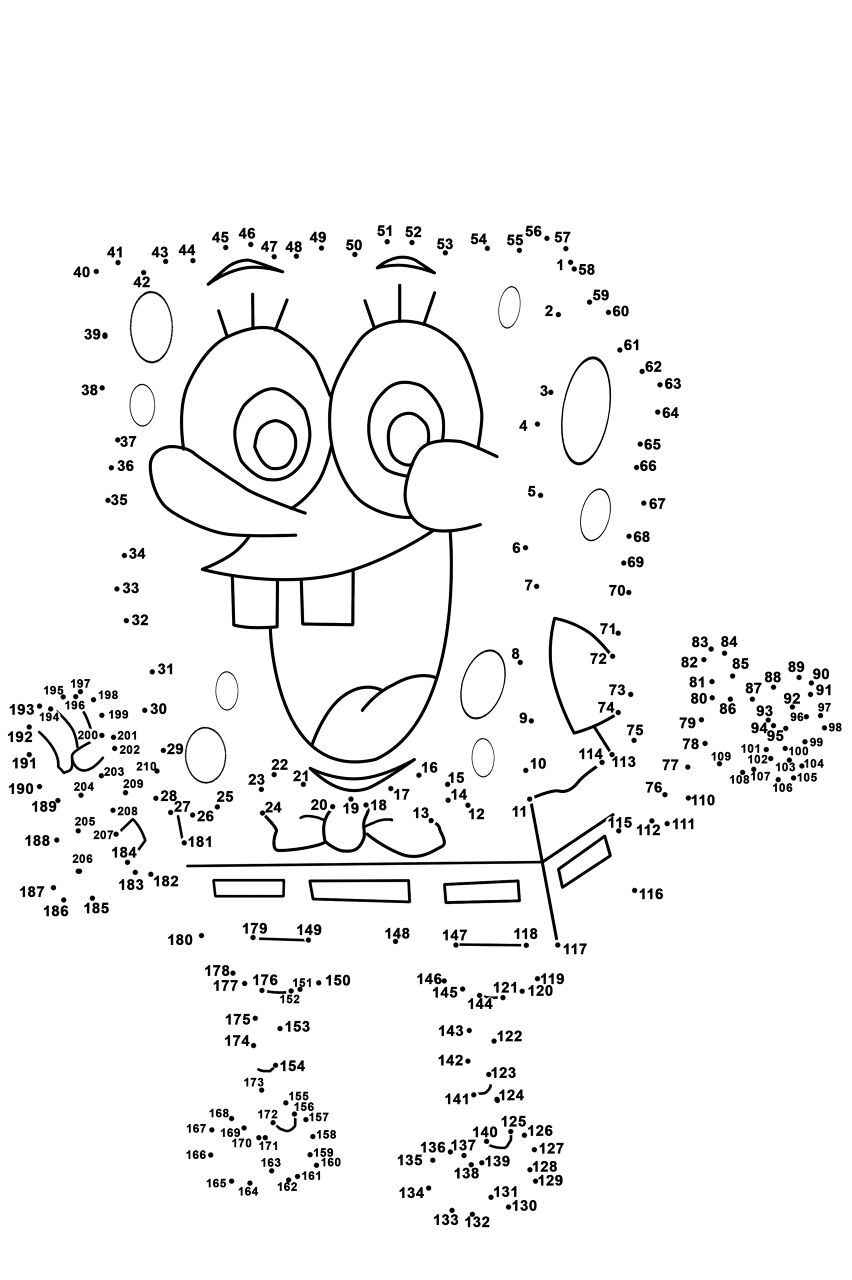 Desenho de Bob Esponja para colorir e imprimir: número 28