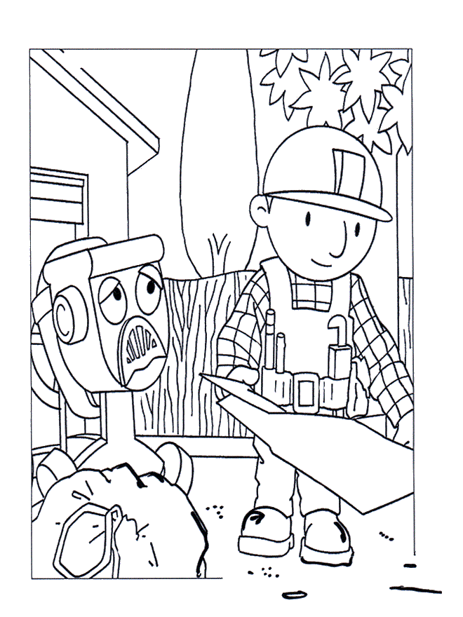 Desenho de Bob o Construtor para colorir e imprimir: número 2