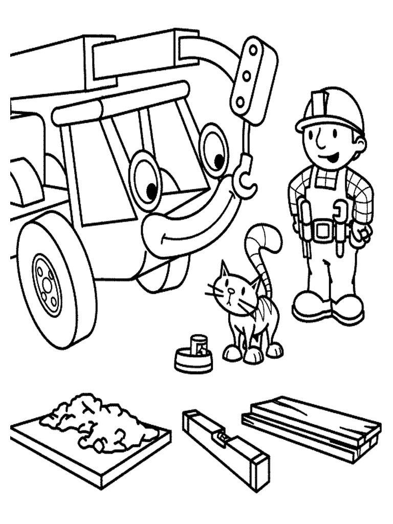 Desenho de Bob o Construtor para colorir e imprimir: número 8