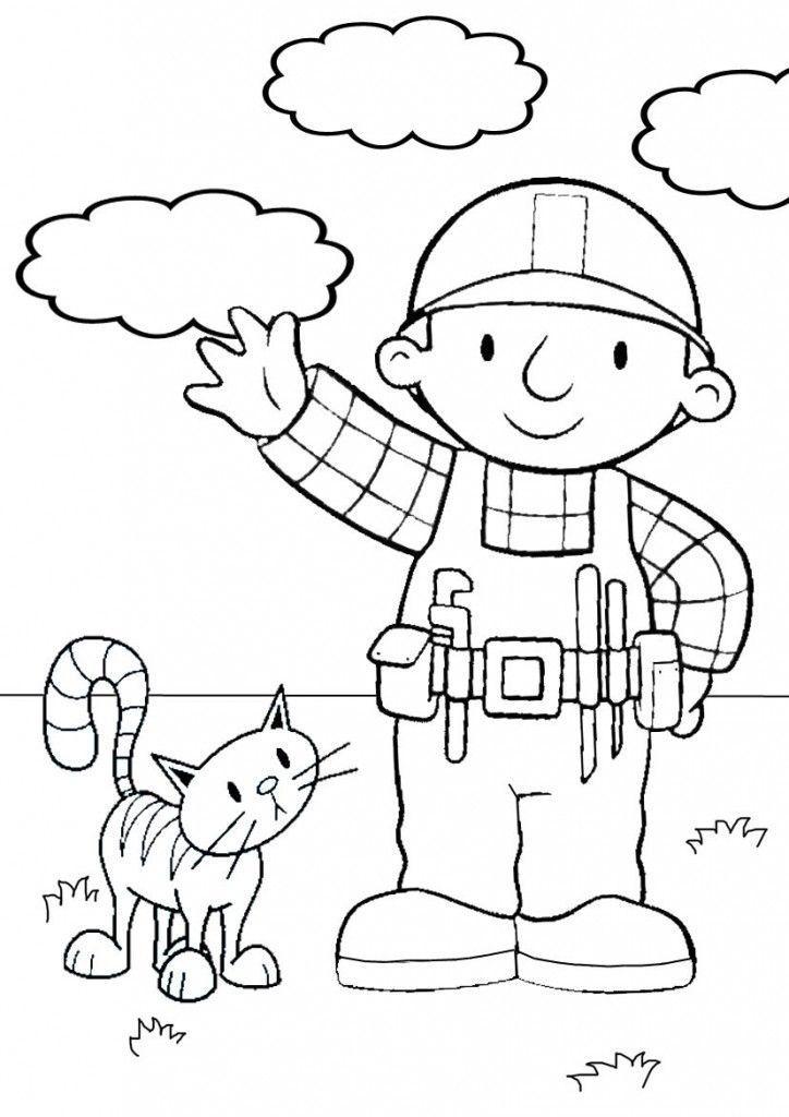Desenho de Bob o Construtor para colorir e imprimir: número 9