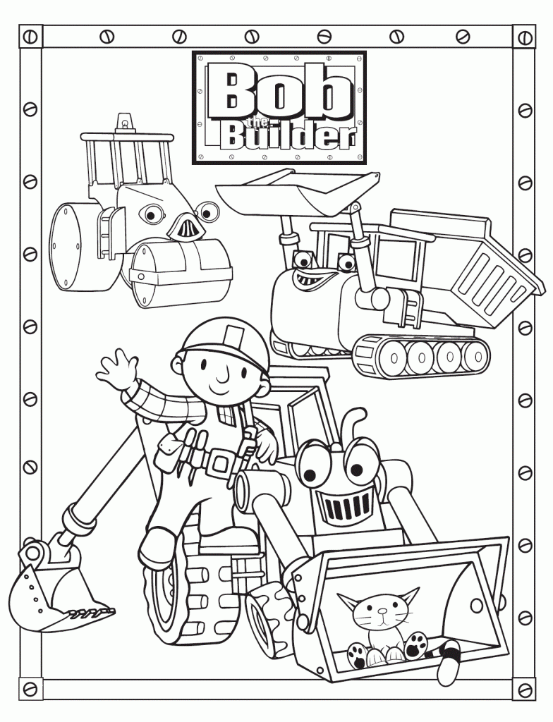 Desenho de Bob o Construtor para colorir e imprimir: número 10