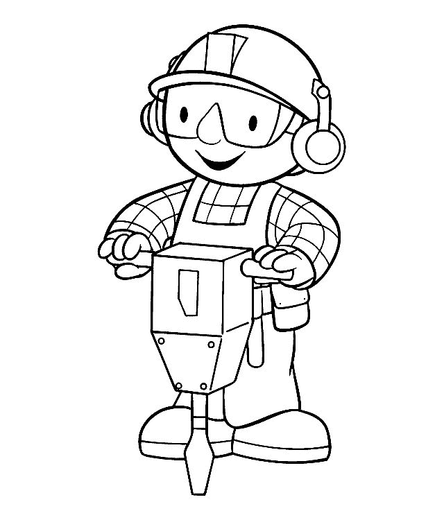 Desenho de Bob o Construtor para colorir e imprimir: número 11