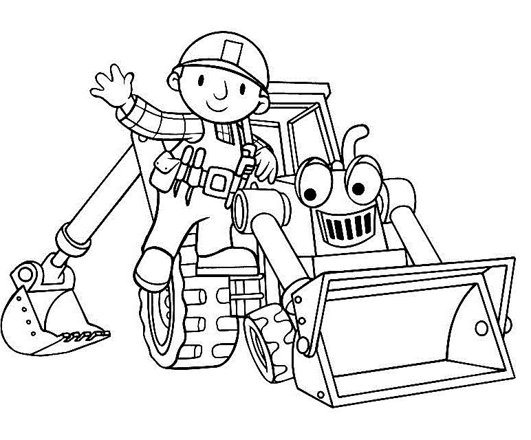 Desenho de Bob o Construtor para colorir e imprimir: número 12