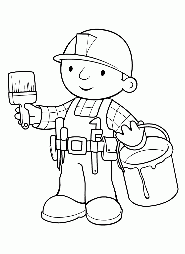 Desenho de Bob o Construtor para colorir e imprimir: número 15