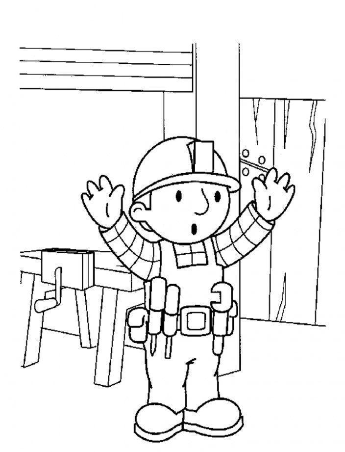 Desenho de Bob o Construtor para colorir e imprimir: número 17