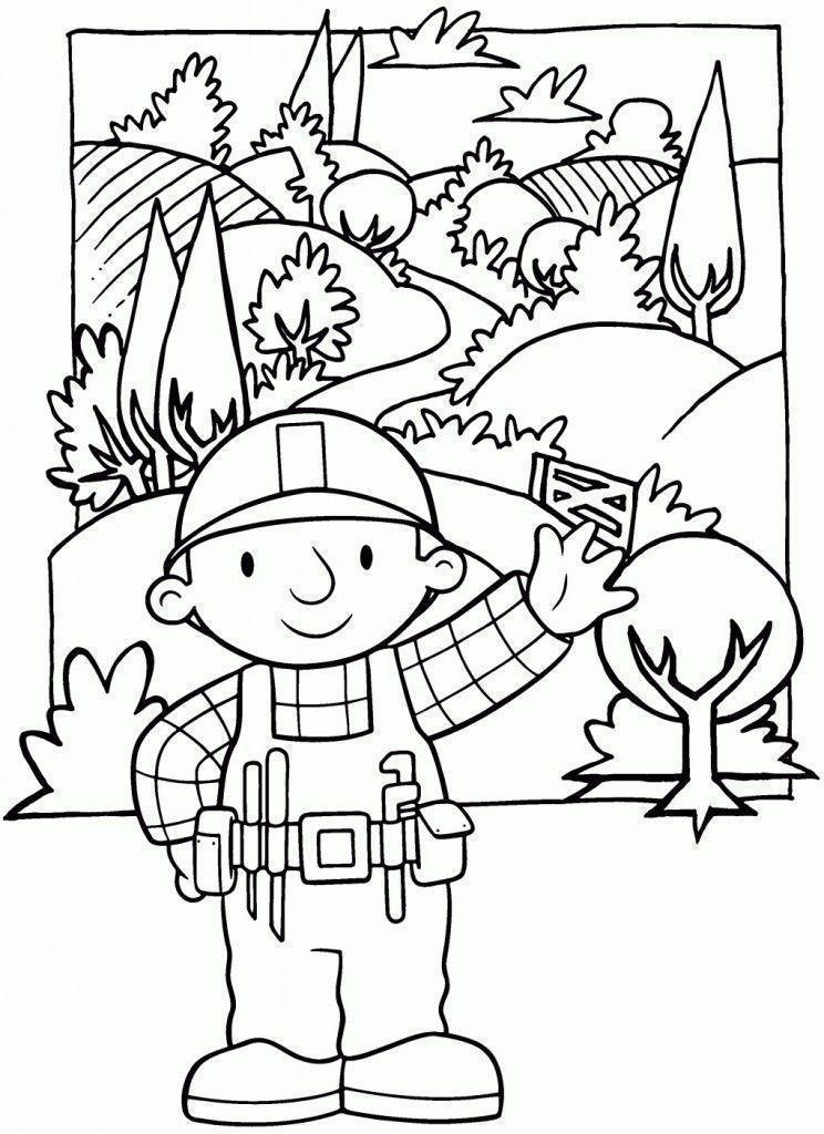 Desenho de Bob o Construtor para colorir e imprimir: número 18