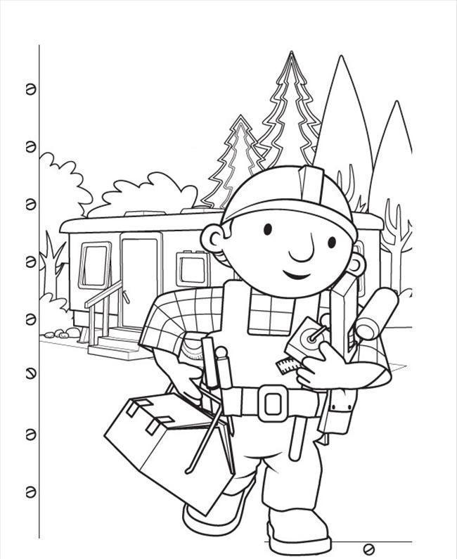 Desenho de Bob o Construtor para colorir e imprimir: número 20