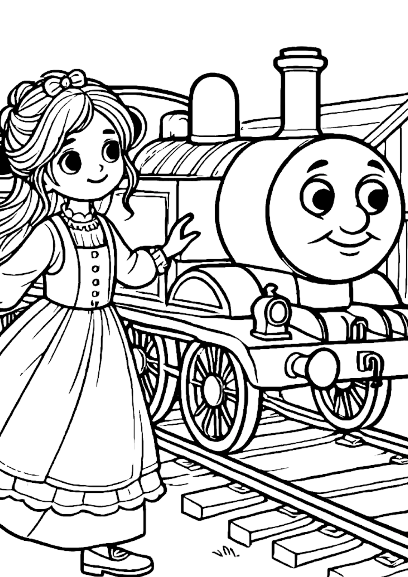 Desenho de Bob o Trem para colorir e imprimir: número 2