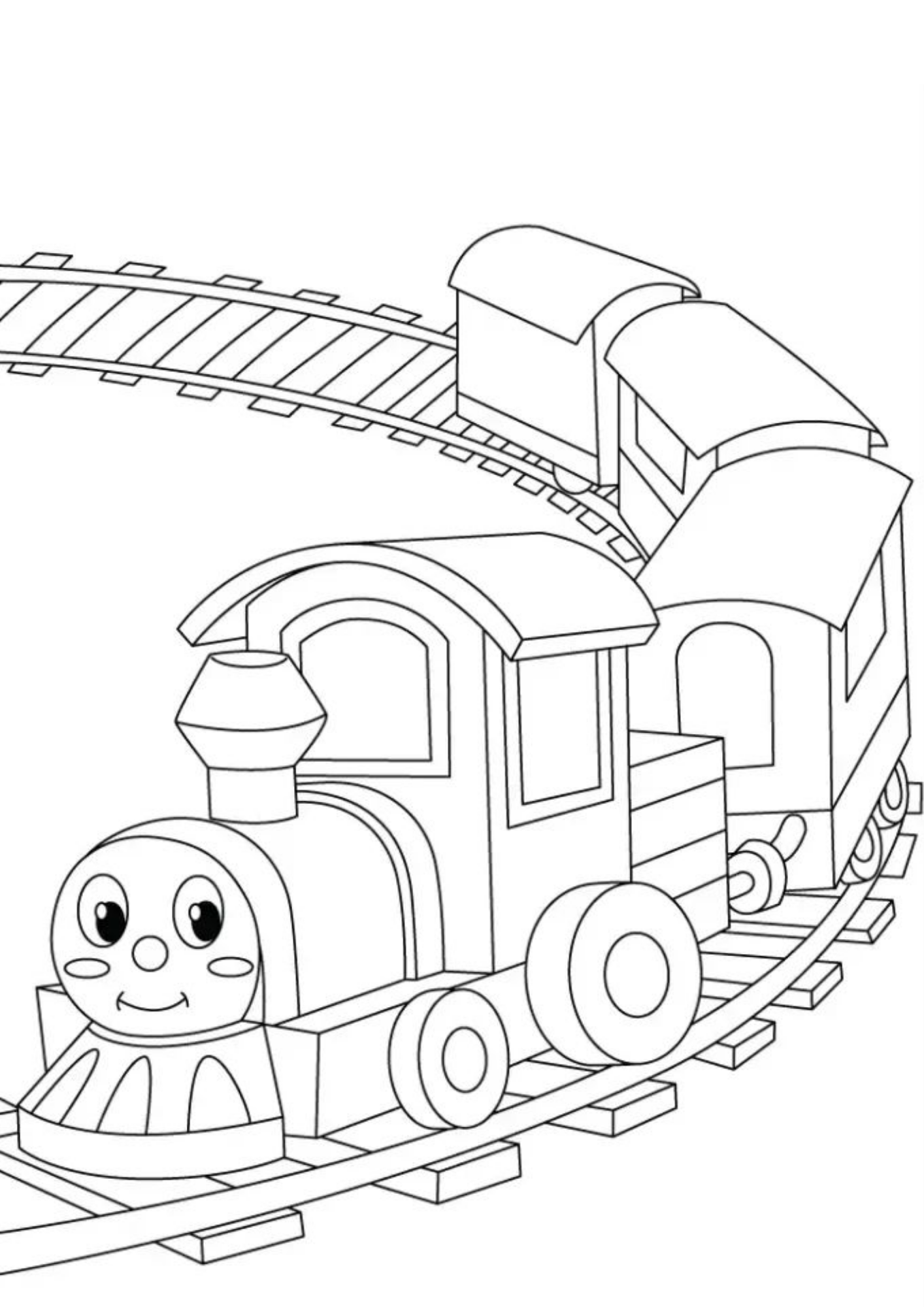 Desenho de Bob o Trem para colorir e imprimir: número 8