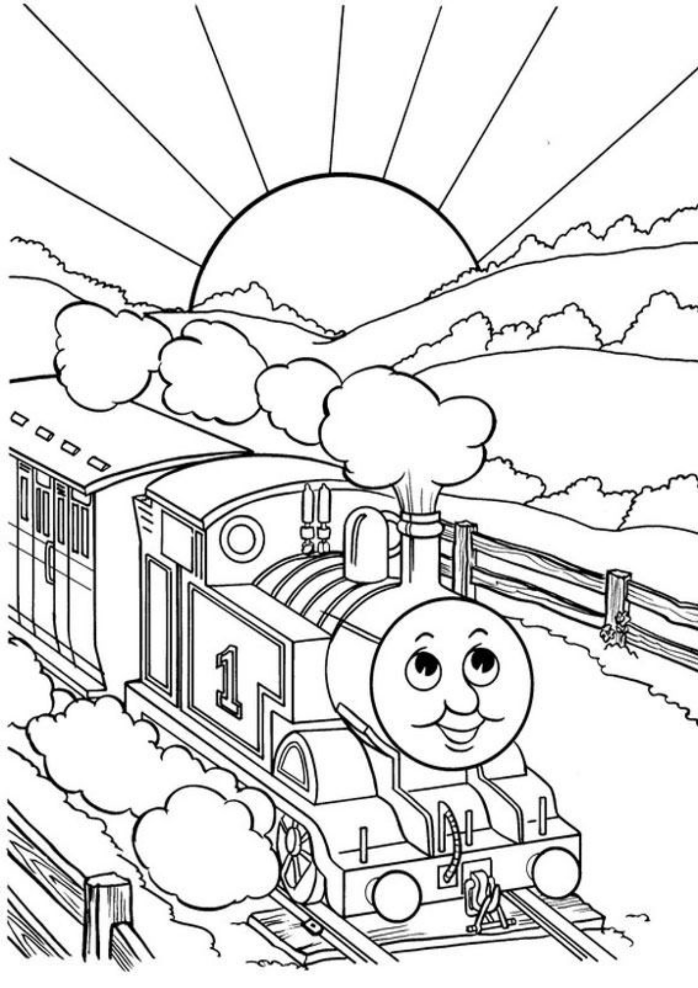 Desenho de Bob o Trem para colorir e imprimir: número 11