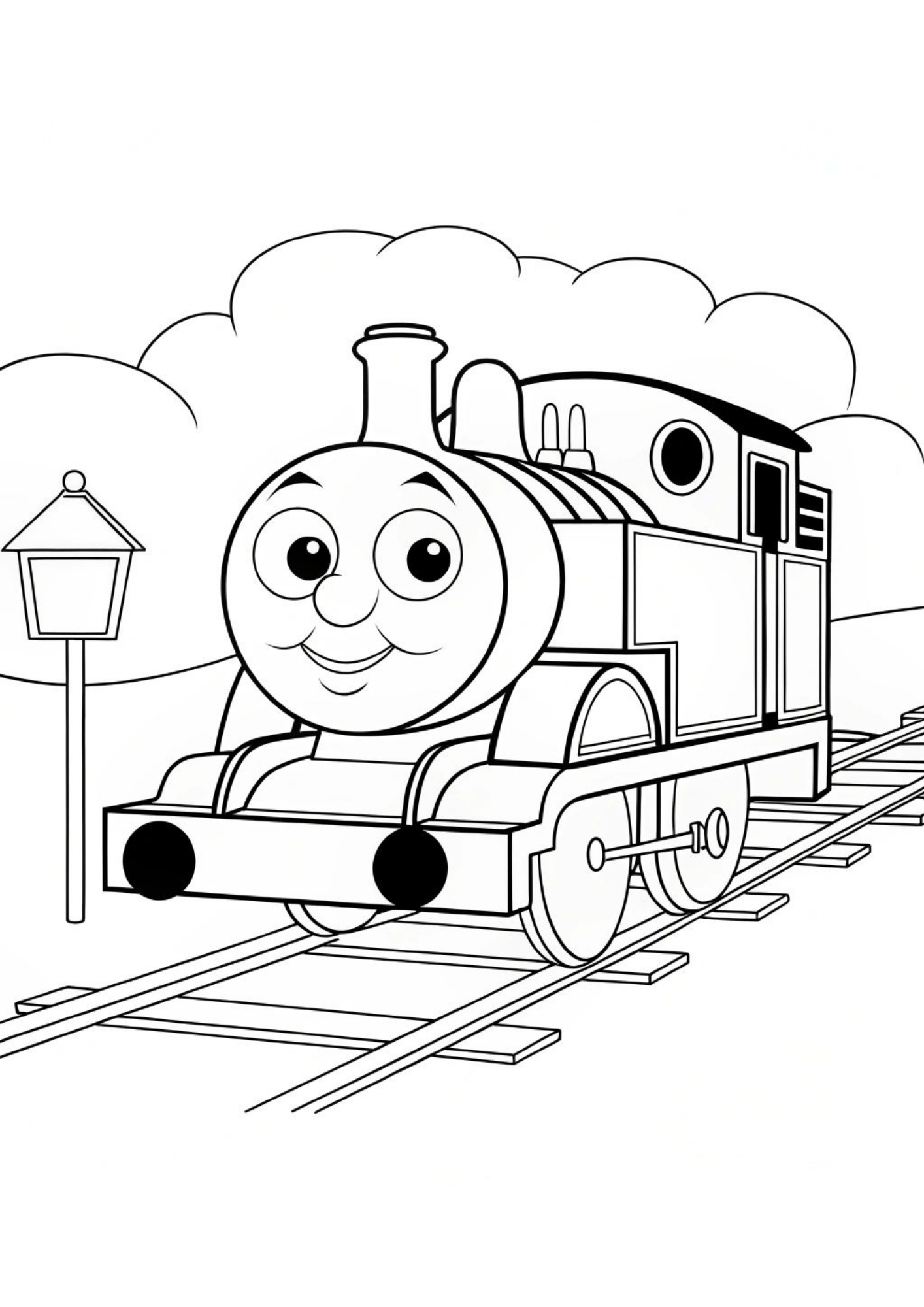 Desenho de Bob o Trem para colorir e imprimir: número 14