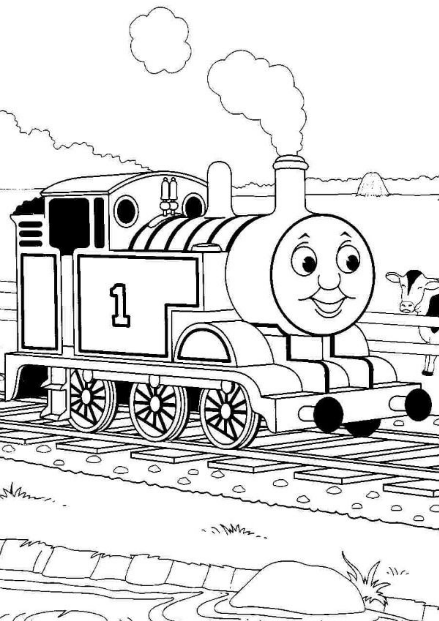 Desenho de Bob o Trem para colorir e imprimir: número 15