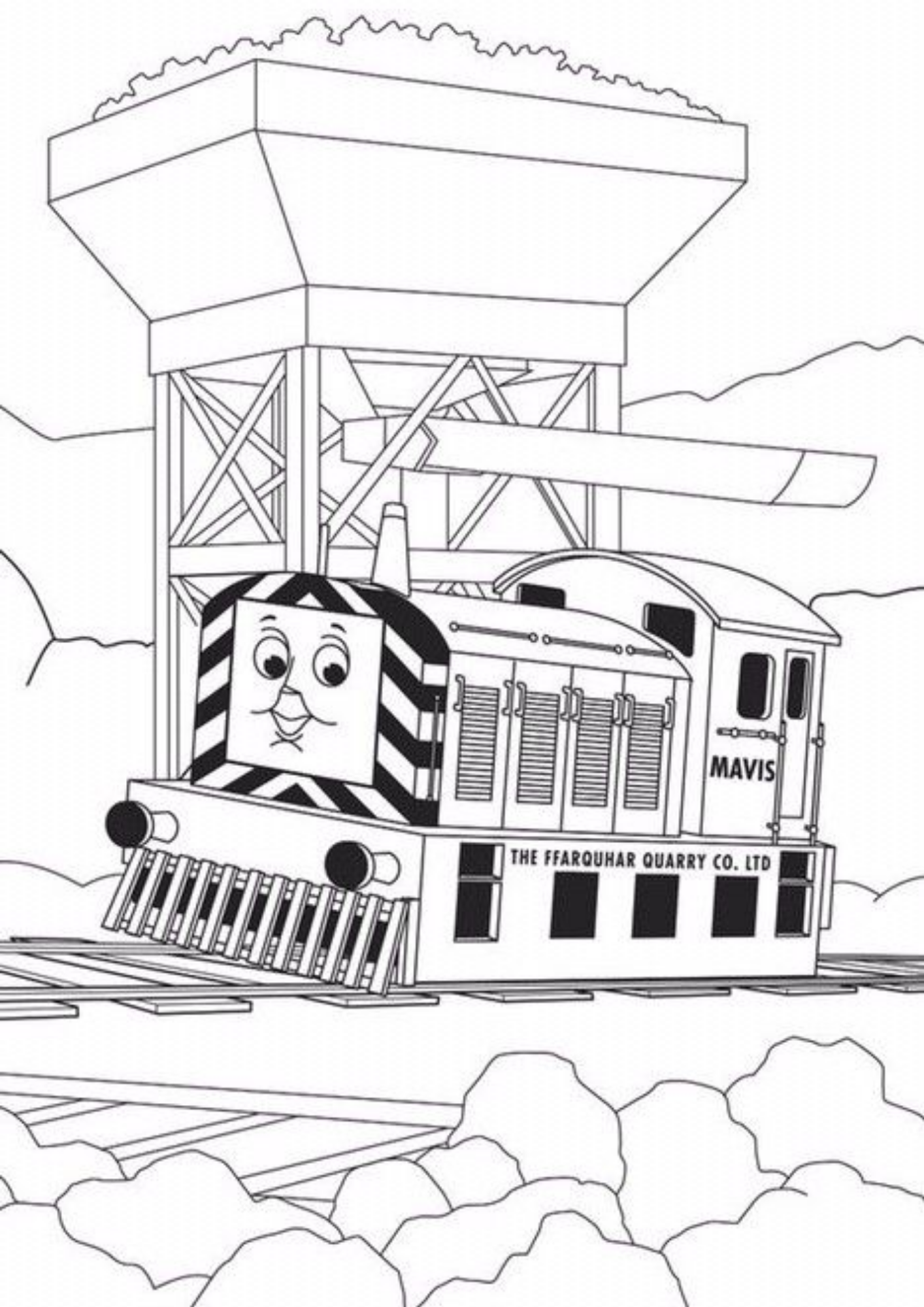 Desenho de Bob o Trem para colorir e imprimir: número 16