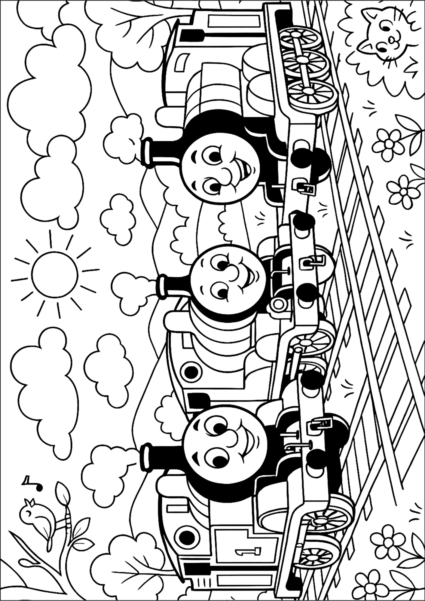 Desenho de Bob o Trem para colorir e imprimir: número 18