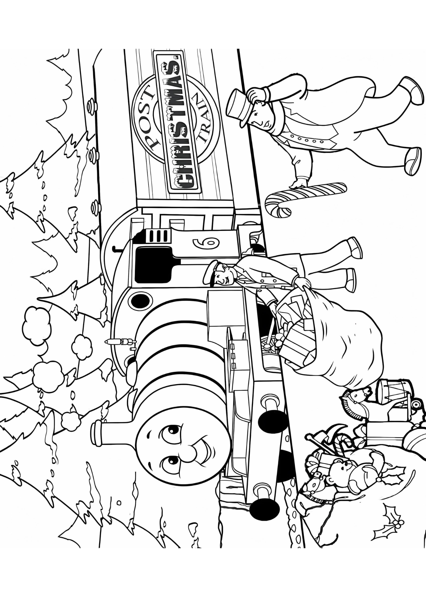 Desenho de Bob o Trem para colorir e imprimir: número 19