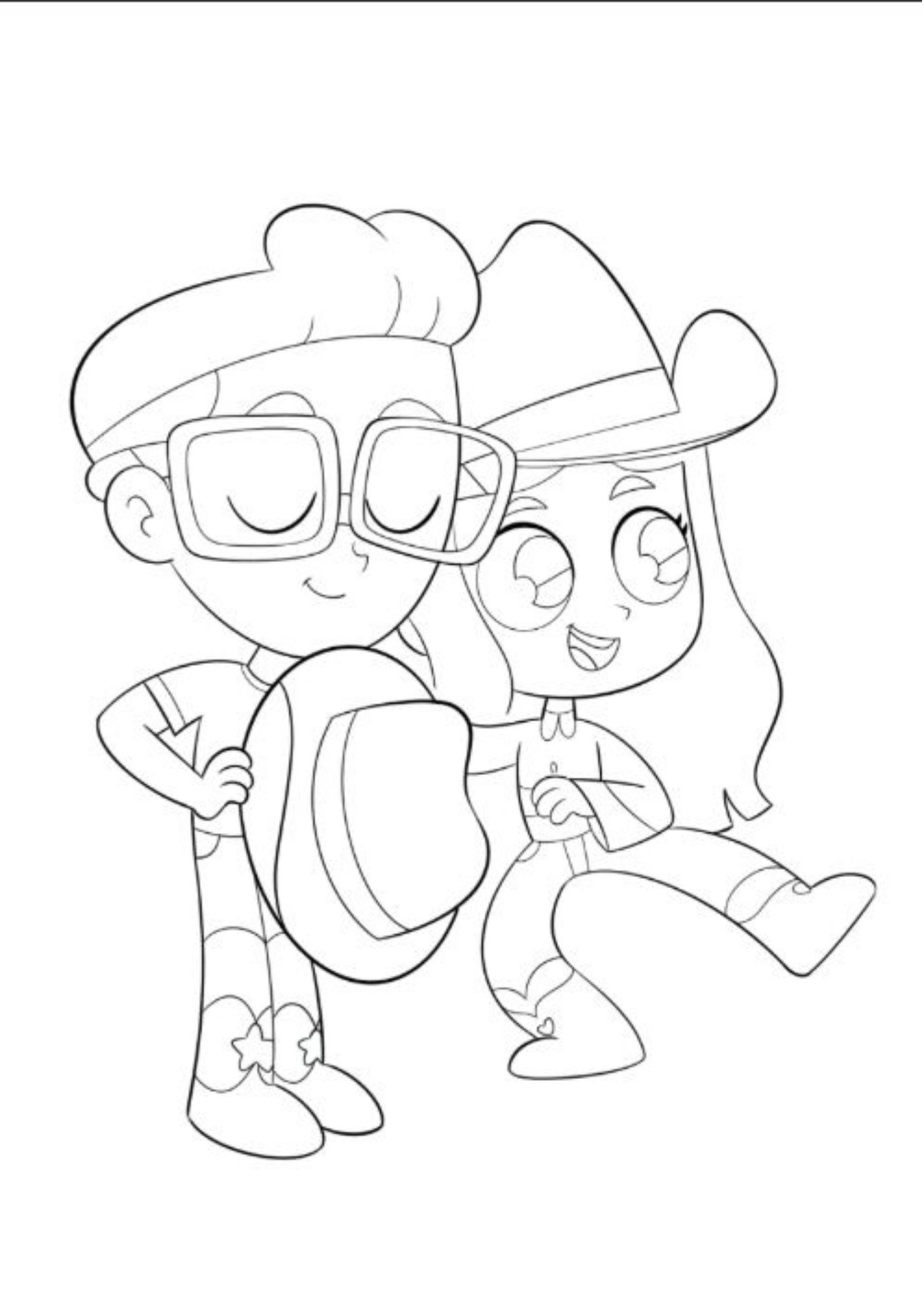Desenho de Boiadeirinha para colorir e imprimir: número 1