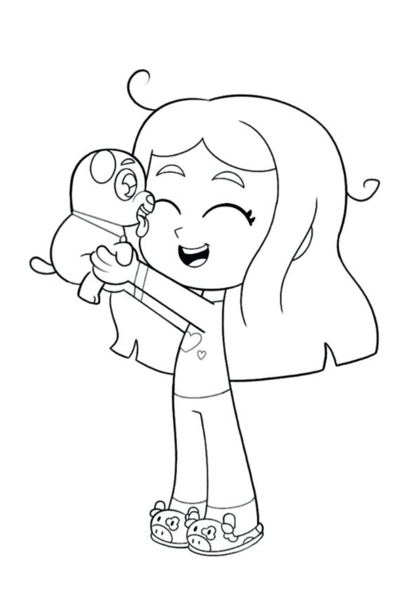 Desenho de Boiadeirinha para colorir e imprimir: número 8