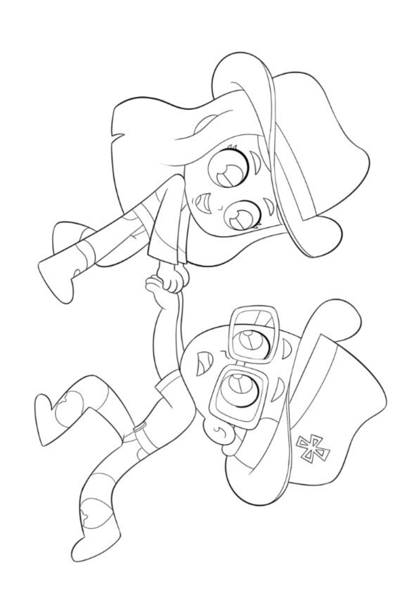 Desenho de Boiadeirinha para colorir e imprimir: número 9