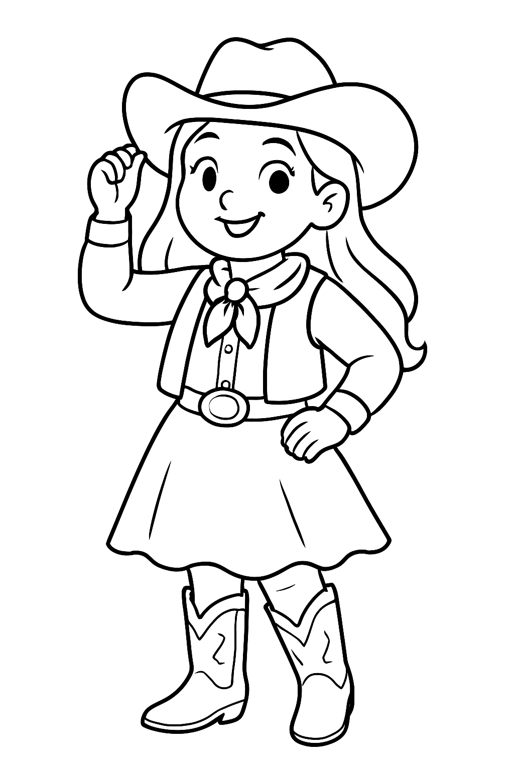 Desenho de Boiadeirinha para colorir e imprimir: número 12