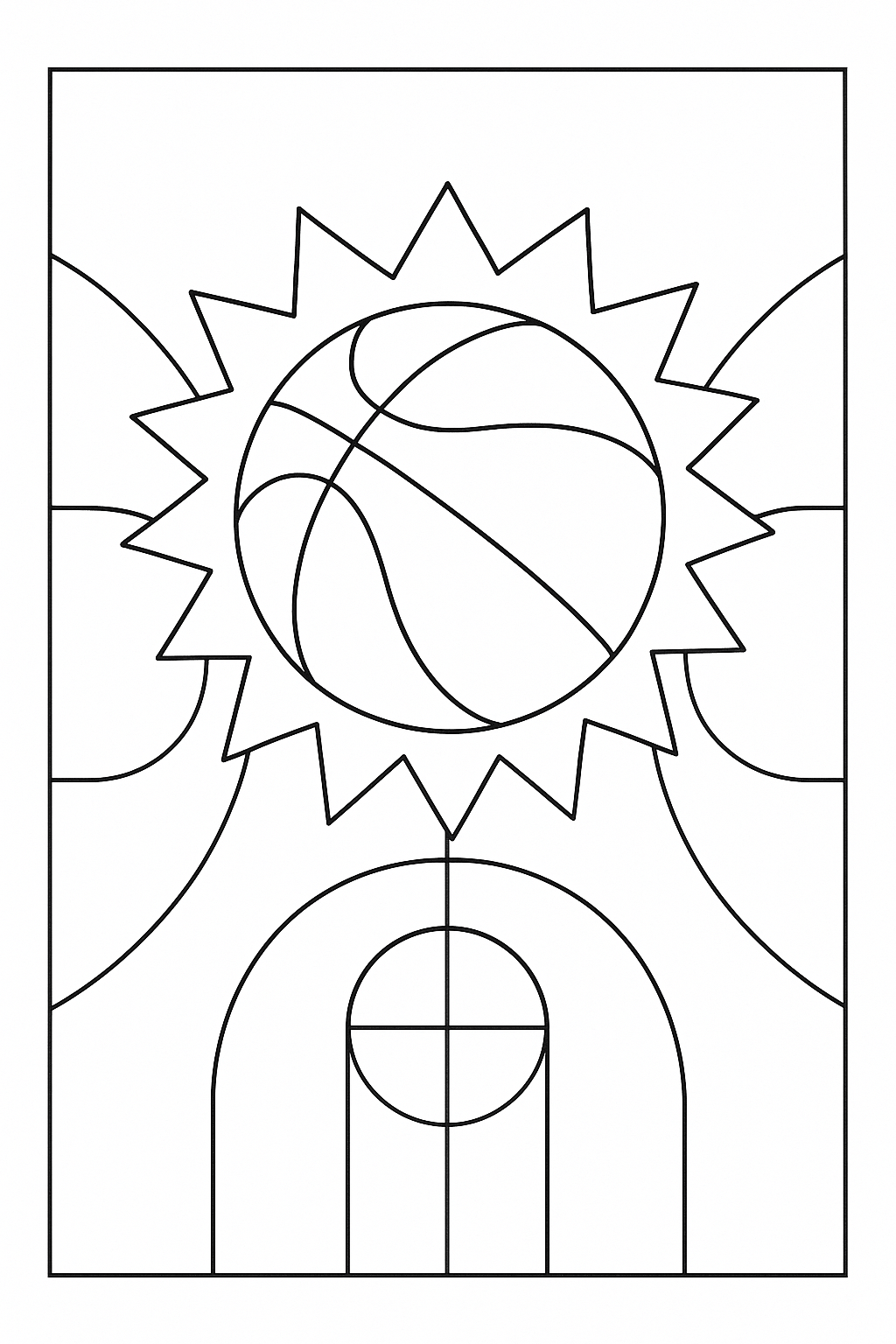 Desenho de Bolas para colorir e imprimir: número 6