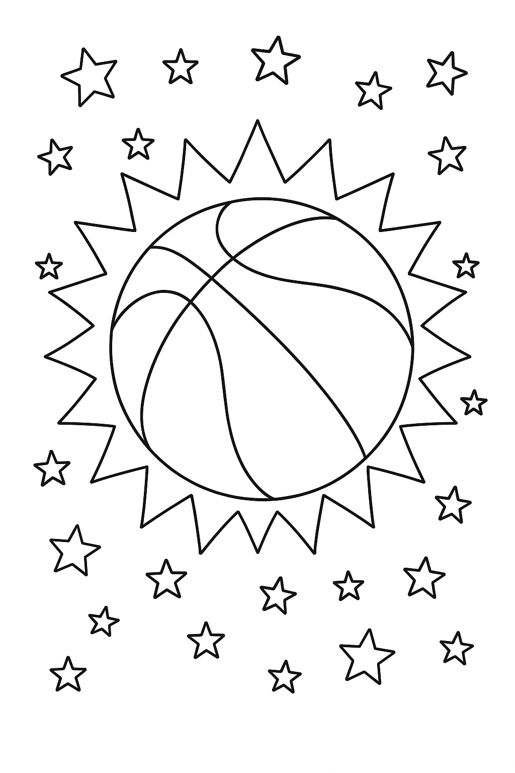 Desenho de Bolas para colorir e imprimir: número 7