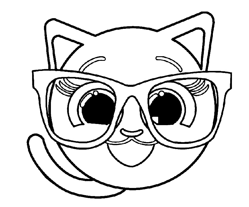 Desenho de Bolofofos para colorir e imprimir: número 4