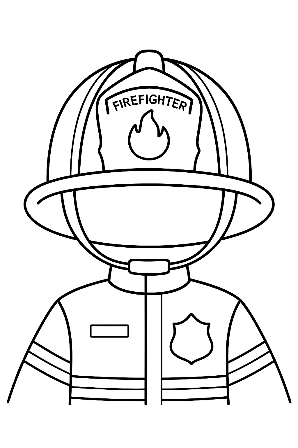 Desenho de Bombeiros para colorir e imprimir: número 15