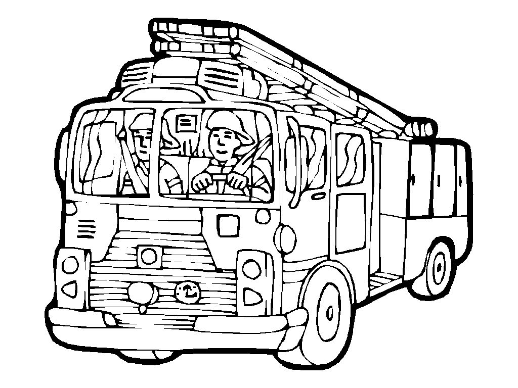 Desenho de Bombeiros para colorir e imprimir: número 23