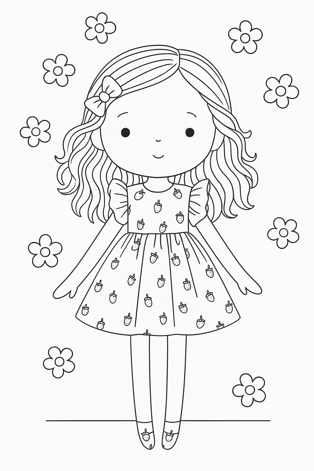 Desenho de Bonecas para colorir e imprimir: número 3