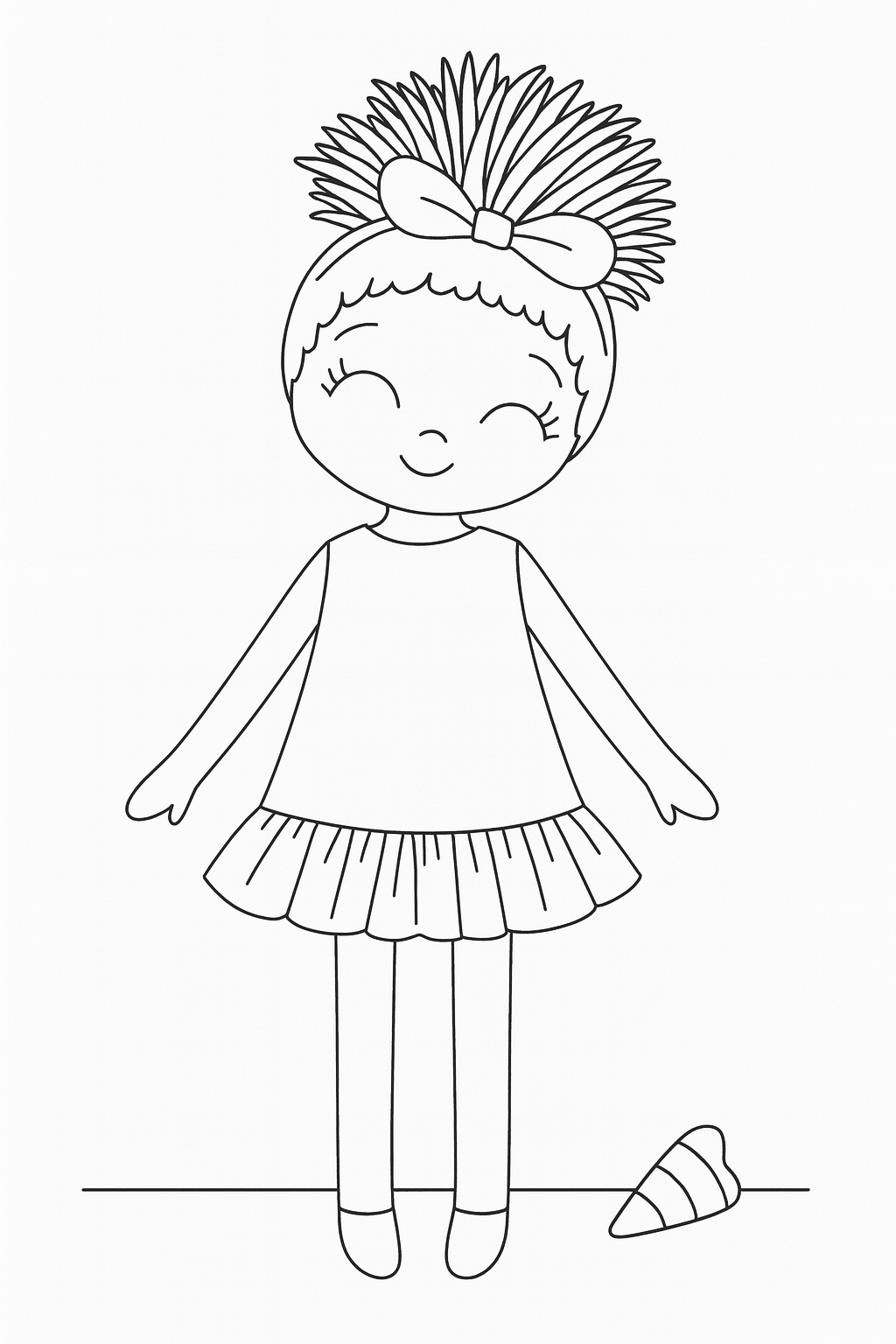 Desenho de Bonecas para colorir e imprimir: número 4