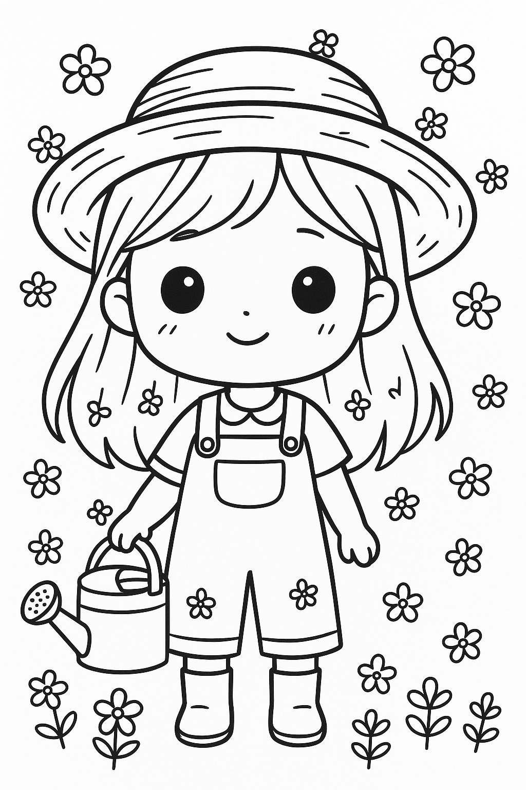 Desenho de Bonecas para colorir e imprimir: número 6