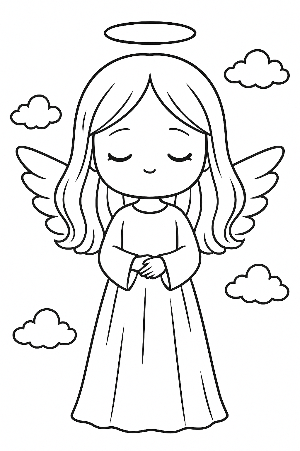 Desenho de Bonecas para colorir e imprimir: número 7