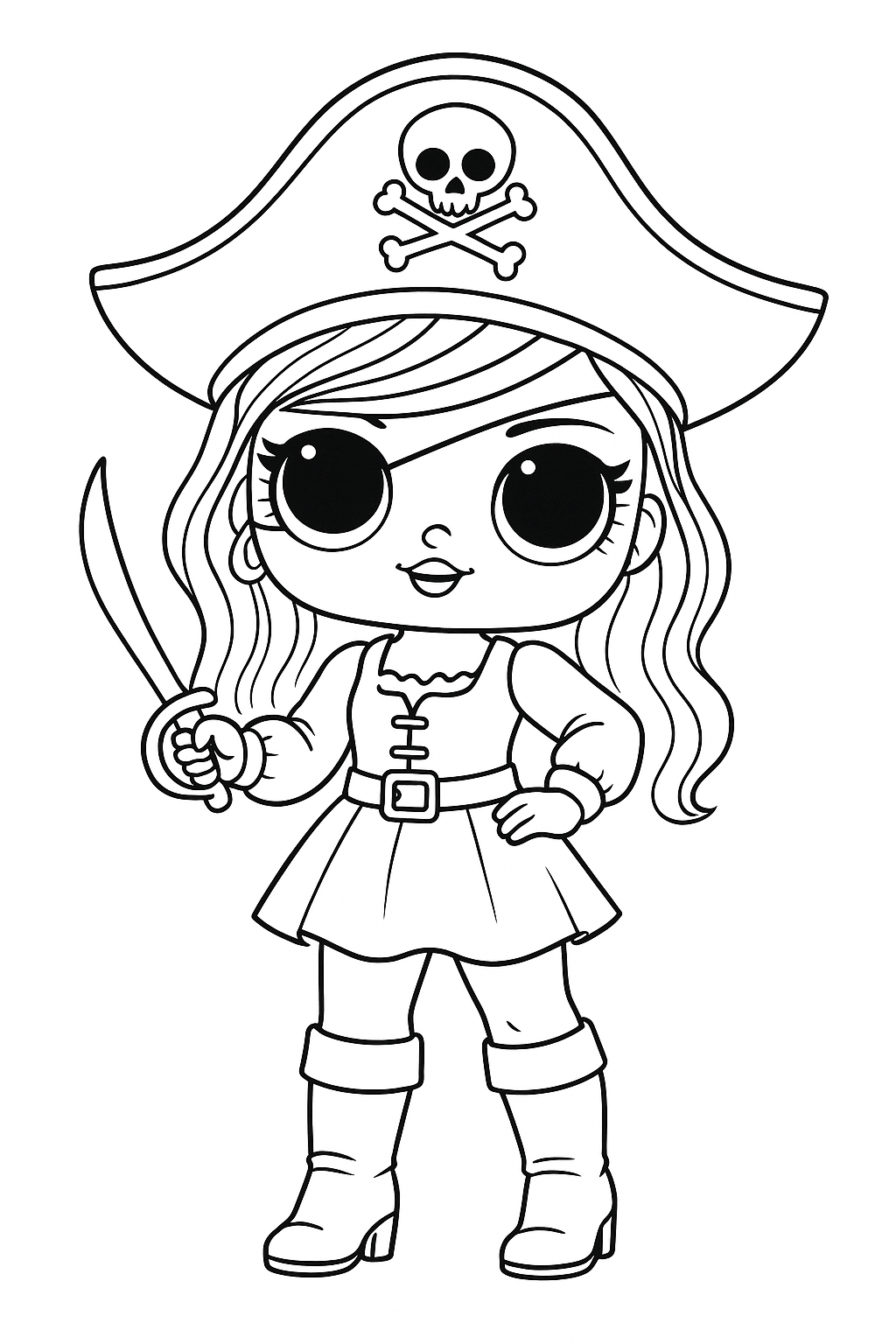 Desenho de Bonecas para colorir e imprimir: número 8