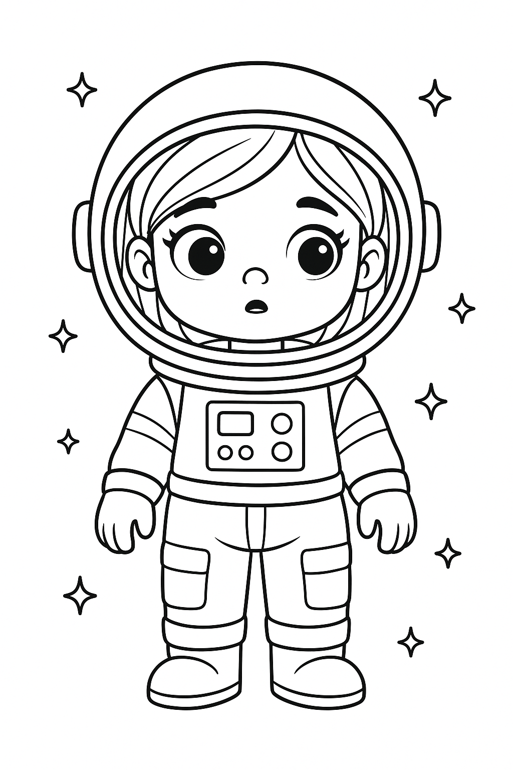 Desenho de Bonecas para colorir e imprimir: número 9