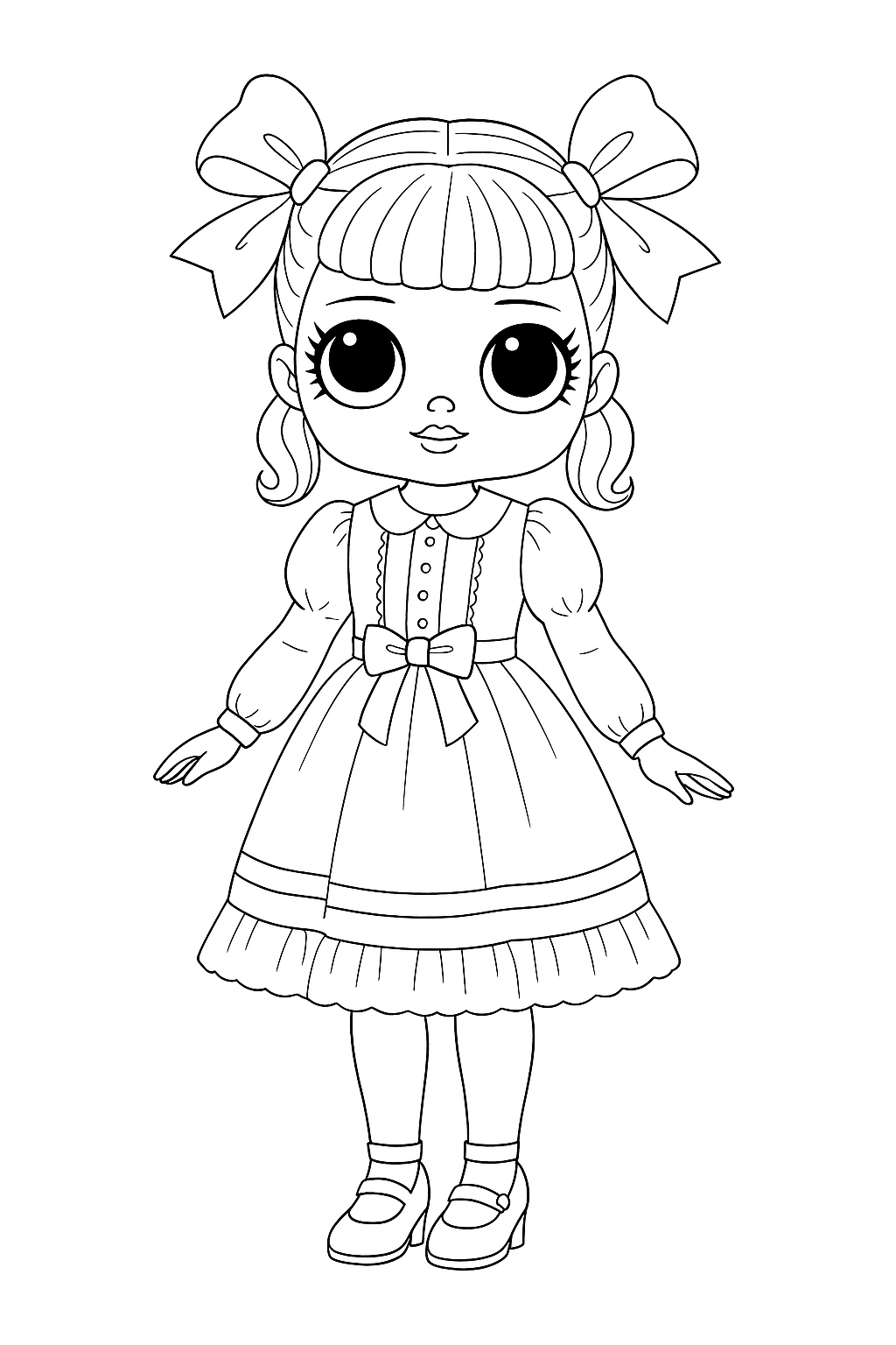Desenho de Bonecas para colorir e imprimir: número 19