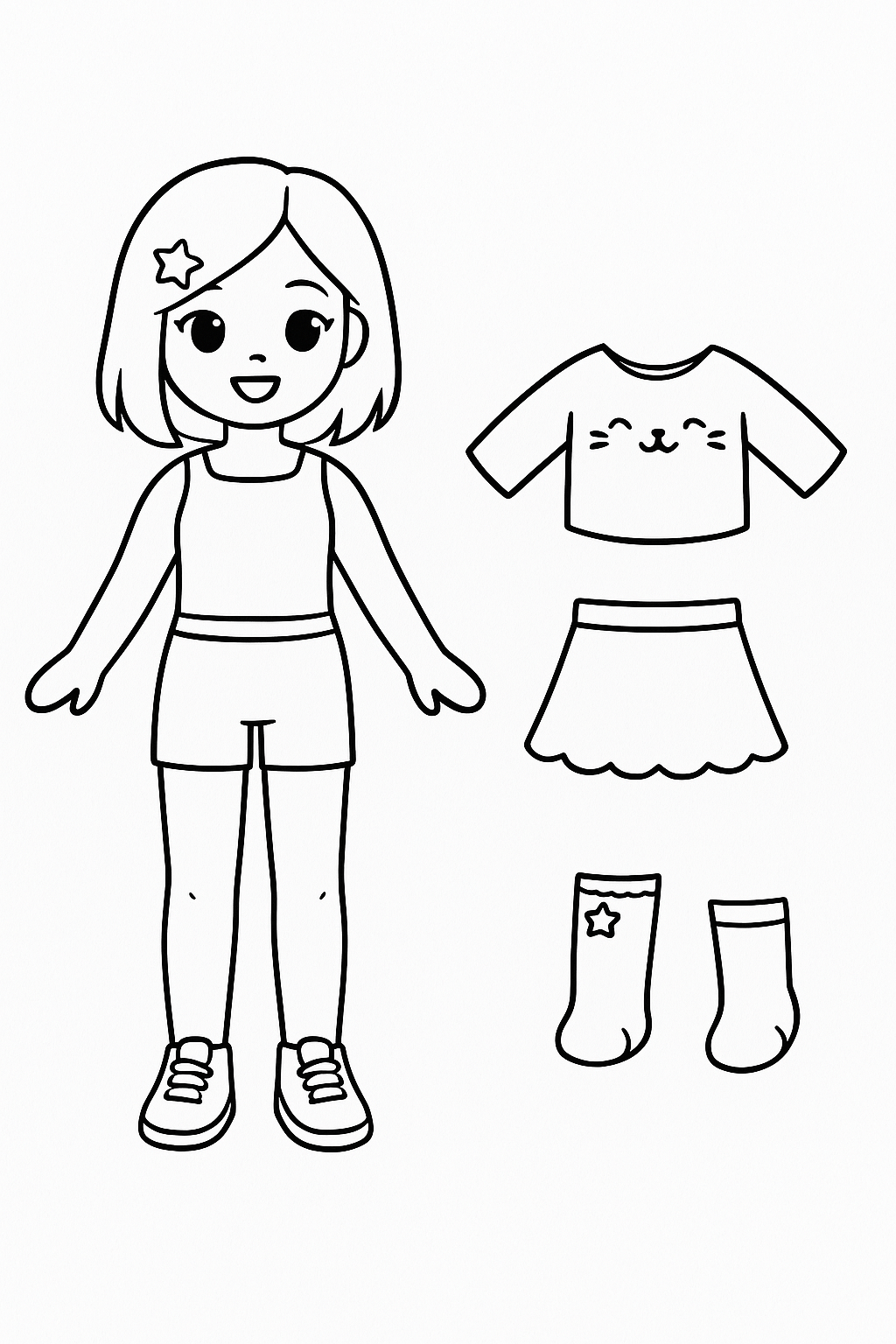 Desenho de Bonecas para colorir e imprimir: número 20
