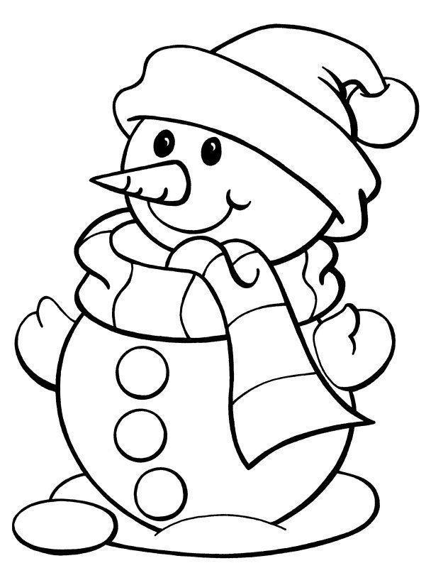 Desenho de Bonecos de Neve para colorir e imprimir: número 10