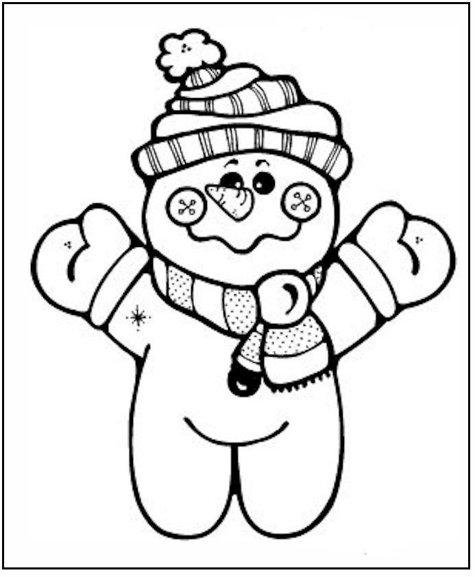 Desenho de Bonecos de Neve para colorir e imprimir: número 12