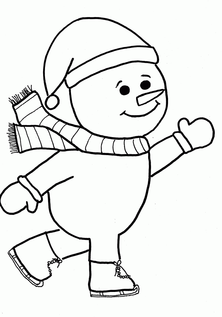 Desenho de Bonecos de Neve para colorir e imprimir: número 15