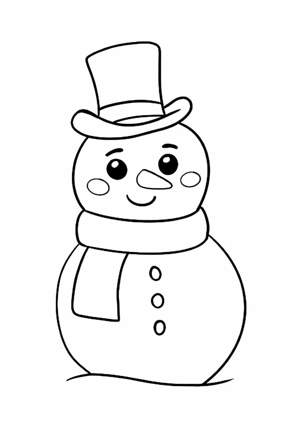Desenho de Bonecos de Neve para colorir e imprimir: número 20