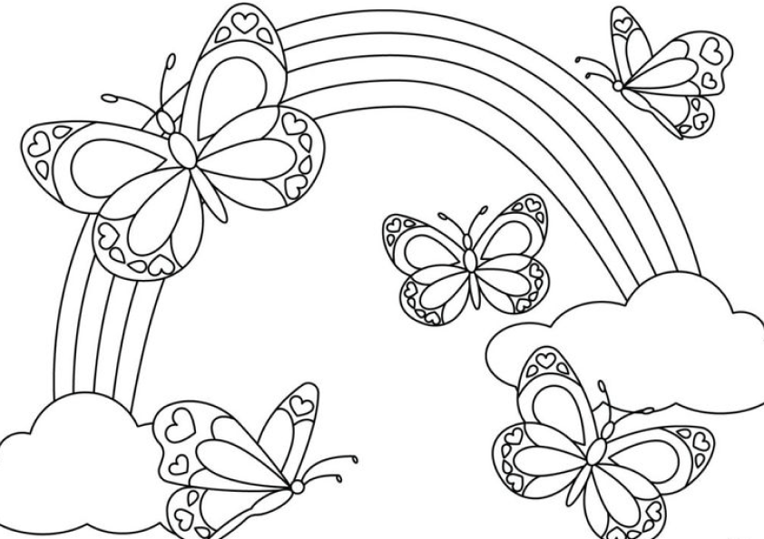 Desenho de Borboletas para colorir e imprimir: número 11